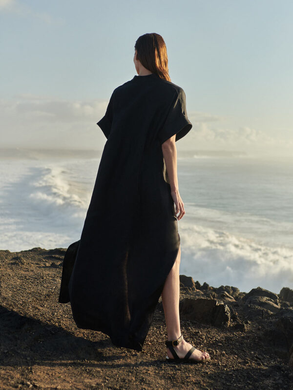 MINERVA LINEN BLACK TUNIC - Slow fashion, women's cotton, linen and silk dresses and tunics
