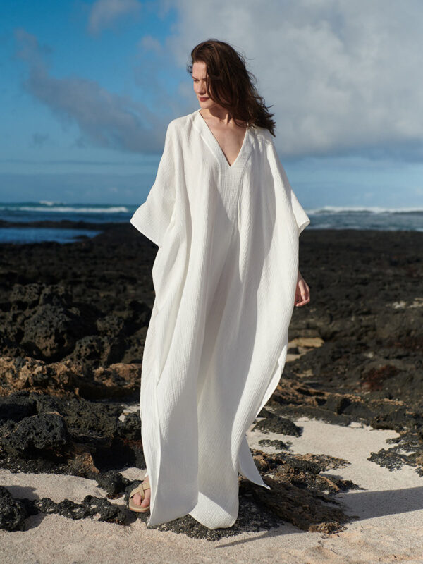 SELENE ORGANIC COTTON WHITE TUNIC - Slow fashion, women's cotton, linen and silk dresses and tunics