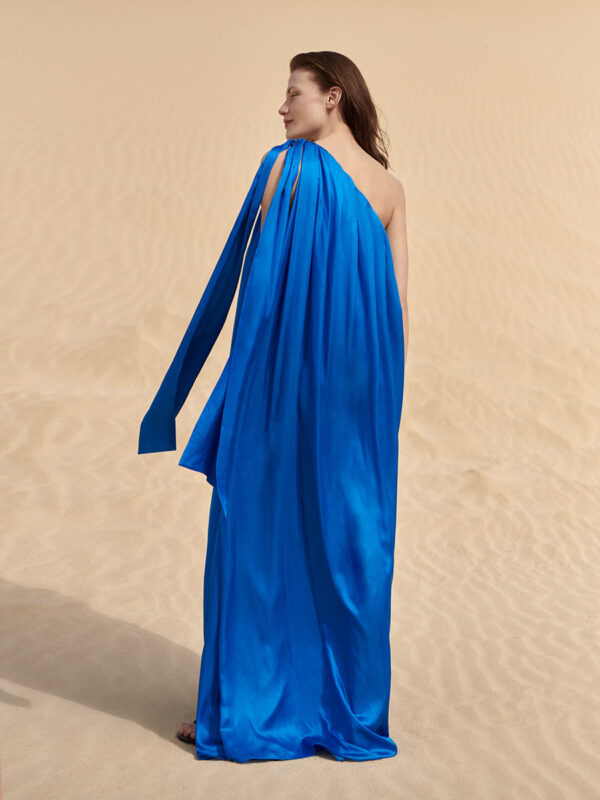 YHI SILK BLUE DRESS - Slow fashion, women's cotton, linen and silk dresses and tunics