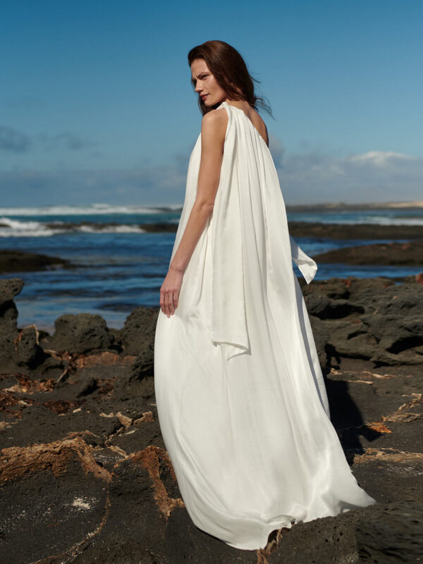 YHI SILK WHITE DRESS - Slow fashion, women's cotton, linen and silk dresses and tunics